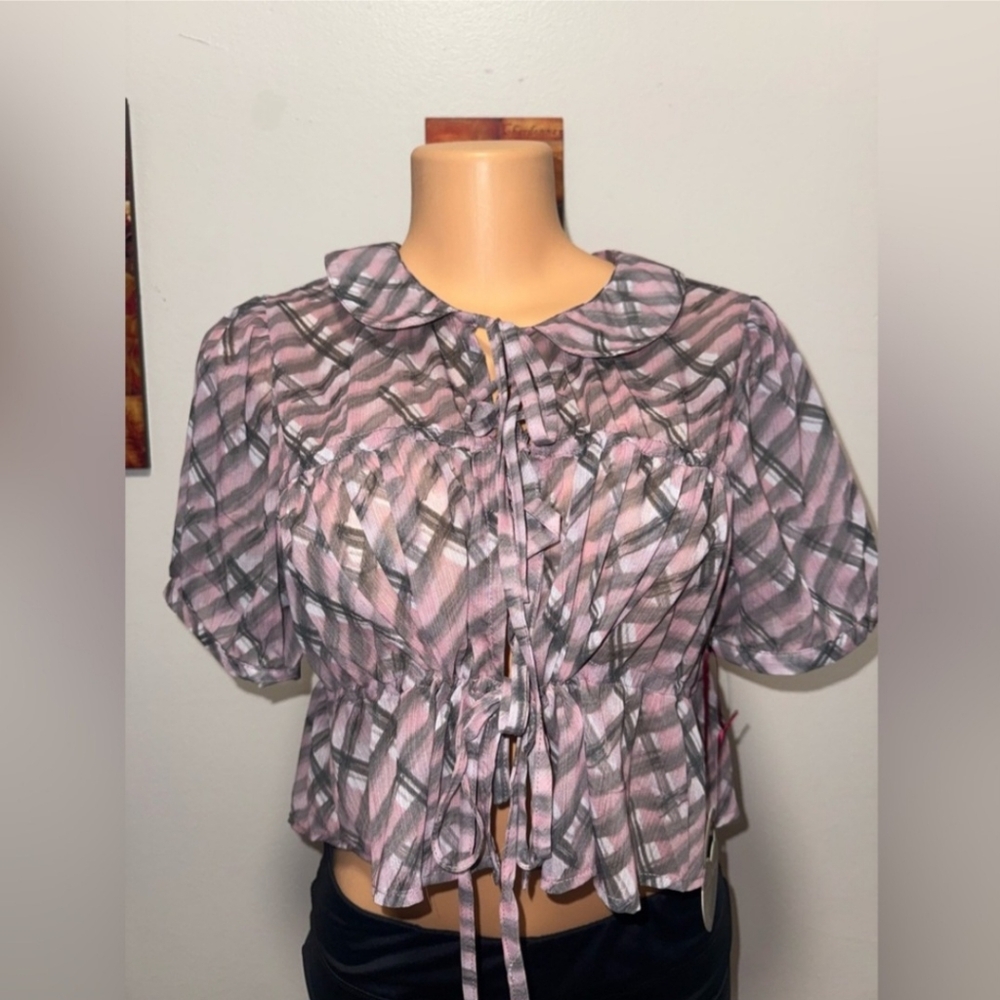 NWT Romeo Romeo Pink And Grey Women's Top. Size L